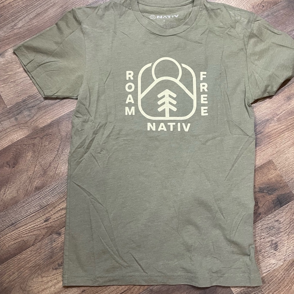 Native Green Short Sleeve Tee with Graphic